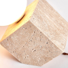 Настольная лампа Cube Stone — цвет желтый, из материала жовтий травертин, скло, стиль модерн