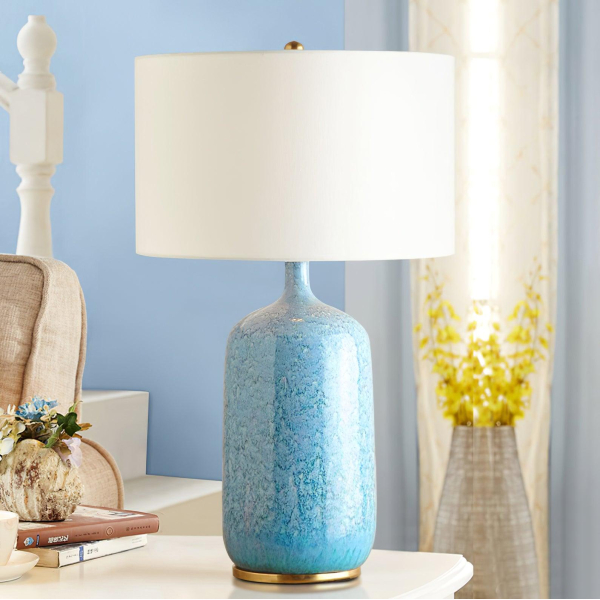 Настільна лампа Culloden — колір синій і білий