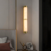 Настінний світильник Cylindra Alabaster Brass — бра, колір латунь і білий, з матеріалу алебастр, стиль модерн