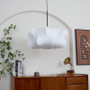 Підвісний світильник Elysia — колір білий, з матеріалу шовк, залізо, стиль сучасний