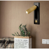 Вбудований приліжковий світильник — бра, колір чорний і хром, з матеріалу алюмінієвий сплав, метал, стиль модерн