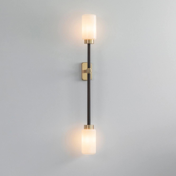 Настенный светильник Farol — бра, цвет серый і белый, из материала латунь, скло