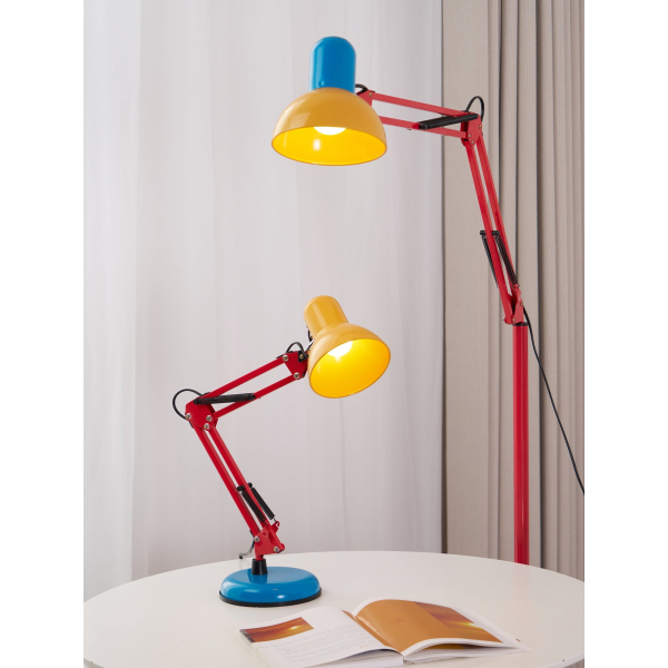 Настольная лампа Flexi Bright — цвет желтый і красный, из материала метал, стиль модерн