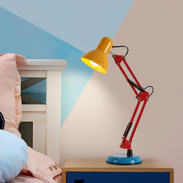 Настольная лампа Flexi Bright — цвет желтый і красный, из материала метал, стиль модерн