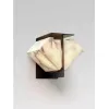 Стельовий світильник Folded Halo Alabaster — бра, колір чорний і білий, з матеріалу  метал, алебастр, стиль модерн