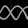Светодиодная люстра Gabriel Infinity Loop | Изготовление на заказ светильников любого размера для элитных домов и коммерческих помещений — цвет прозрачный і хром, из материала акрил, залізо,
