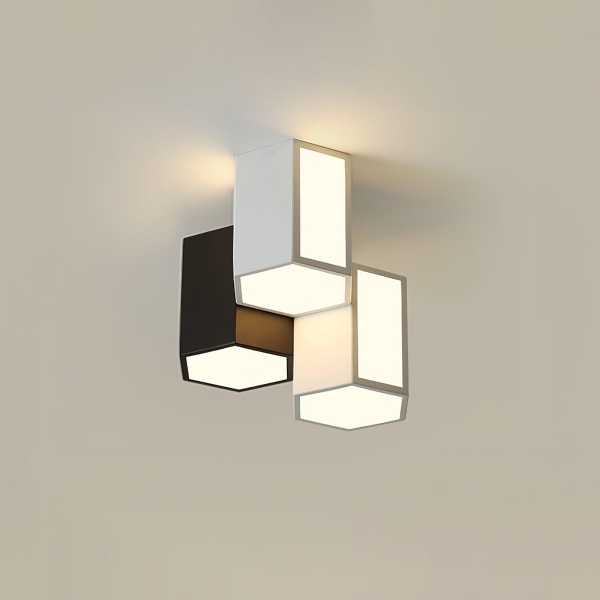 Стельовий світильник Geometric Collection — колір білий і чорний, з матеріалу залізо, метал, стиль модерн