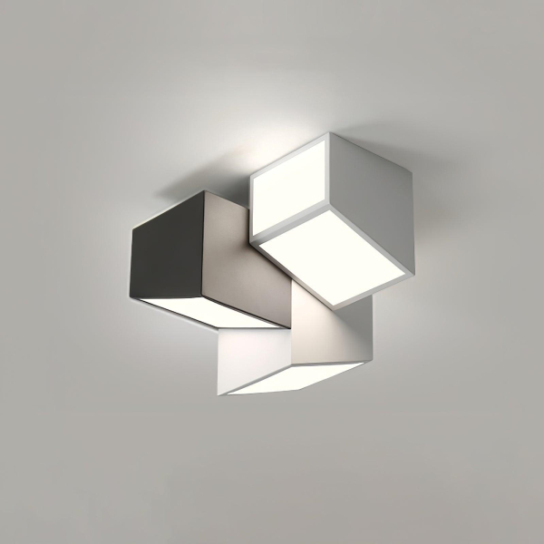 Стельовий світильник Geometric Collection — колір білий і чорний, з матеріалу залізо, метал, стиль модерн