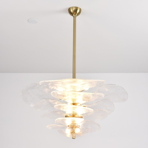 Люстра Petals Gold Murano — цвет розовый і золото, из материала метал, скло, стиль современный