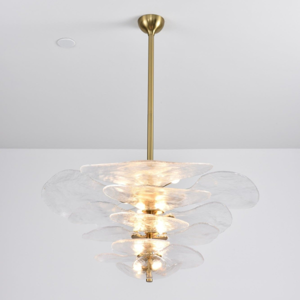 Люстра Petals Gold Murano — цвет розовый і золото, из материала метал, скло, стиль современный