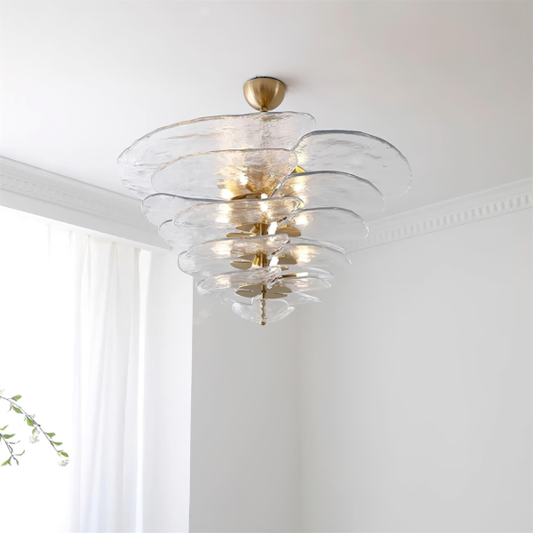Люстра Petals Gold Murano — цвет розовый і золото, из материала метал, скло, стиль современный