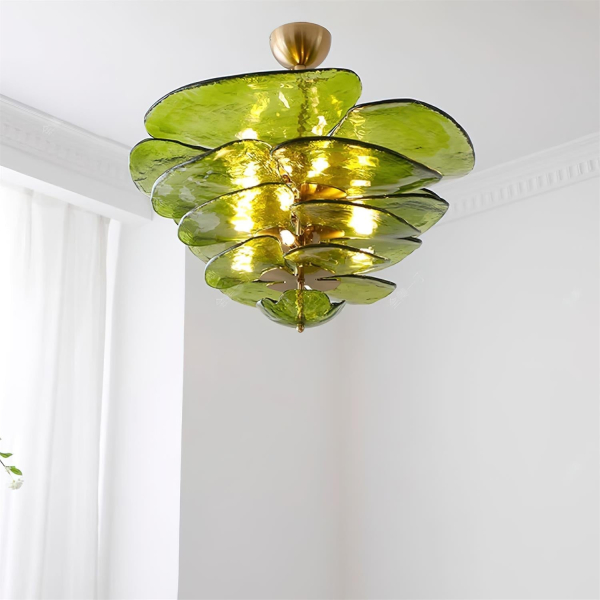 Люстра Petals Gold Murano — цвет розовый і золото, из материала метал, скло, стиль современный