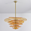 Люстра Petals Gold Murano — цвет розовый і золото, из материала метал, скло, стиль современный