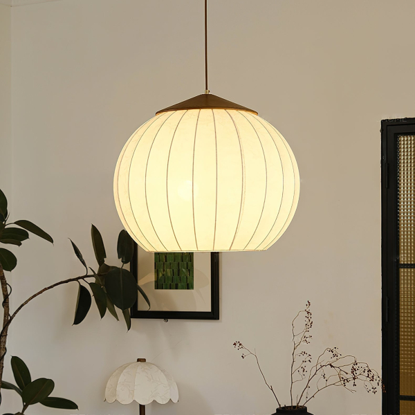 Підвісний світильник Heritage Lantern — колір білий і золото, з матеріалу метал, дерево, стиль модерн
