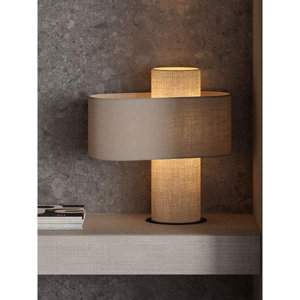 Настільна лампа Heron Glowing — колір чорний і бежевий, стиль модерн