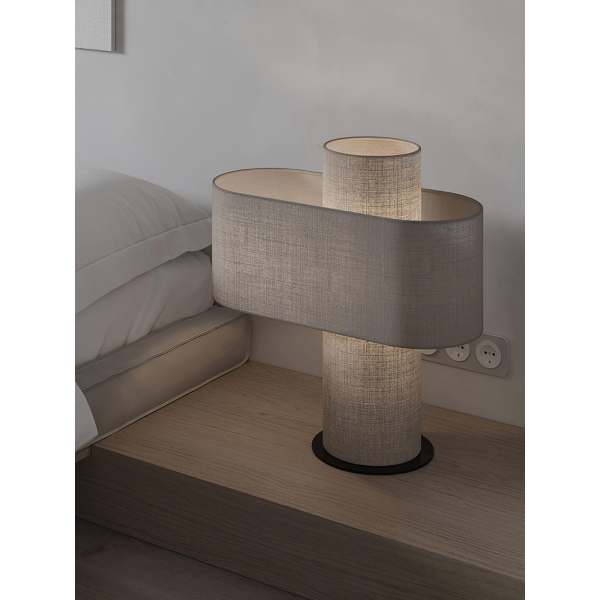 Настільна лампа Heron Glowing — колір чорний і бежевий, стиль модерн