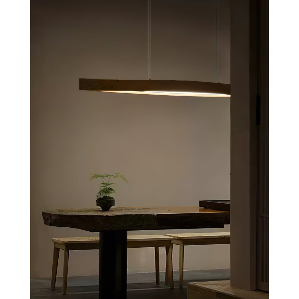 Підвісний світильник Horizon Linear Wood — з матеріалу метал, дерево, стиль модерн