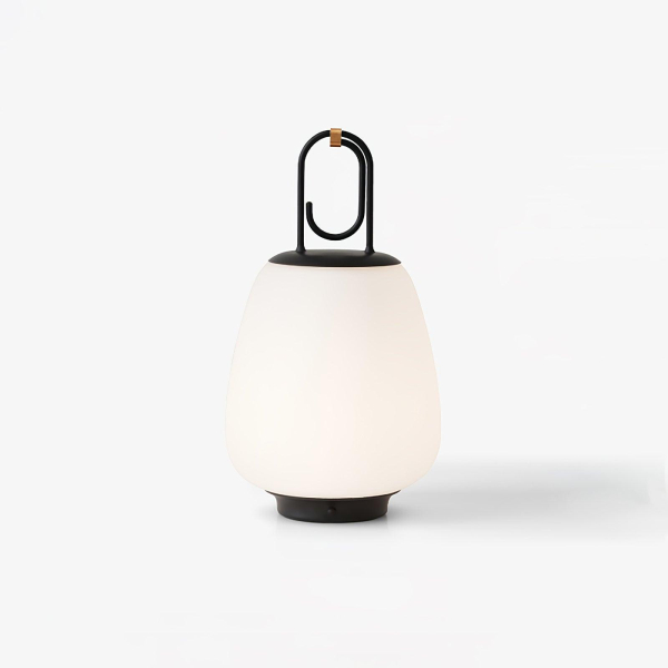 Настільна лампа Hyggelite Lantern — колір чорний і білий, з матеріалу метал, скло, стиль модерн