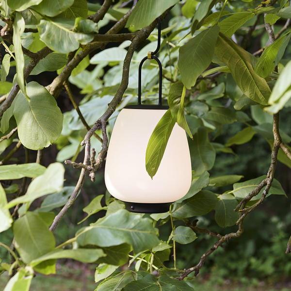 Настільна лампа Hyggelite Lantern — колір чорний і білий, з матеріалу метал, скло, стиль модерн