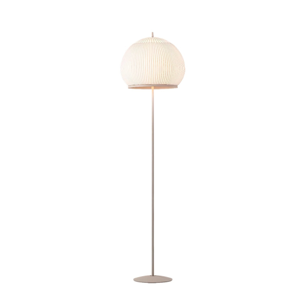 Торшер Lantern Knit — торшери, колір білий, з матеріалу  вуглецева сталь, тканина, стиль сучасний