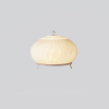 Настільна лампа Lantern Knit — колір білий, з матеріалу вуглецева сталь, тканина, стиль модерн