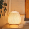 Настільна лампа Lantern Knit — колір білий, з матеріалу вуглецева сталь, тканина, стиль модерн