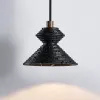 Підвісний світильник Kryos Texture — колір чорний, з матеріалу  жовтий травертин, скло, стиль модерн