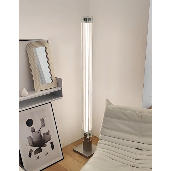 Торшер Lampadaire — торшери, колір хром і прозорий, стиль сучасний