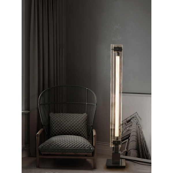 Торшер Lampadaire — торшери, колір хром і прозорий, стиль сучасний