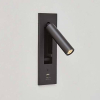 Черный настенный USB-светильник для прикроватной зоны — бра, из материала алюмінієвий сплав, метал