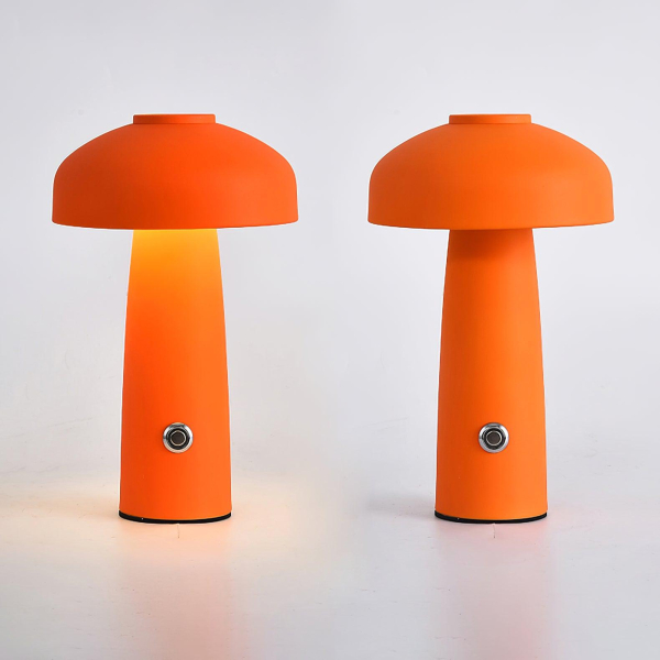Настільна лампа Leon Mushroom із вбудованим акумулятором — колір чорний і рожевий, з матеріалу метал, стиль модерн