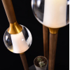 Подвесной светильник Linear Lumina Droplet — цвет дерева і черный, из материала метал, дерево, стиль модерн