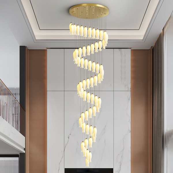 Люстра Luma Flora Stairs — цвет золото і белый, стиль современный