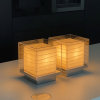 Настільна лампа Lumo Cube — колір хром і прозорий, з матеріалу  метал, нержавіюча сталь, стиль модерн