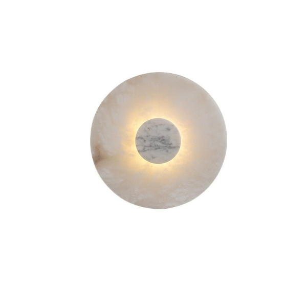 Настінний світильник Lunar Veil Alabaster — бра, колір червоний і чорний, з матеріалу метал, алебастр, стиль модерн