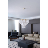 Люстра Lunara White Murano — цвет золото і белый, из материала  метал, скло, стиль современный