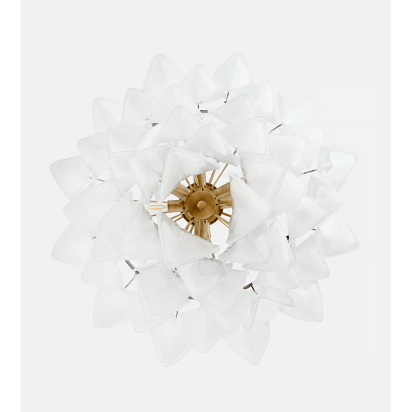 Люстра Lunara White Murano — цвет золото і белый, из материала  метал, скло, стиль современный
