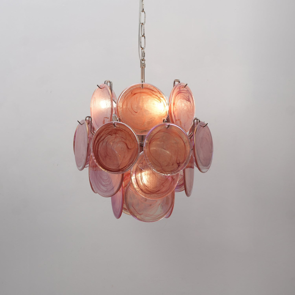 Люстра Lunaria Disc Murano — люстри дизайнерські, колір синій і зелений, з матеріалу  метал, скло, стиль сучасний