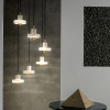 Подвесной светильник Marble Aura — цвет золото і белый, из материала мармур, метал, стиль модерн