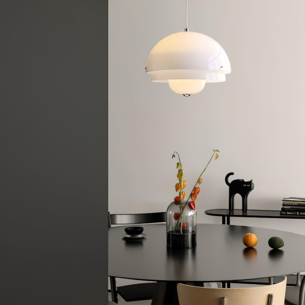 Подвесной светильник Milk White Layer — цвет белый, стиль модерн
