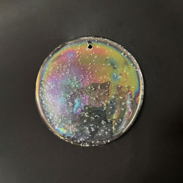 Радужная люстра Murano Disc — цвет прозрачный, из материала метал, скло, стиль современный