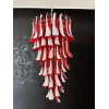 Люстра Murano Red Petals Spiral — люстри дизайнерські, колір червоний і хром, з матеріалу  метал, скло, стиль сучасний