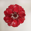 Люстра Murano Red Petals Spiral — люстри дизайнерські, колір червоний і хром, з матеріалу  метал, скло, стиль сучасний