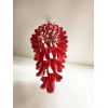 Люстра Murano Red Petals Spiral — люстри дизайнерські, колір червоний і хром, з матеріалу  метал, скло, стиль сучасний