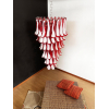 Люстра Murano Red Petals Spiral — люстри дизайнерські, колір червоний і хром, з матеріалу  метал, скло, стиль сучасний