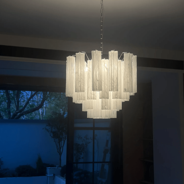 Люстра Murano Tubes — люстри дизайнерські, колір сірий і білий, з матеріалу  метал, скло, стиль сучасний