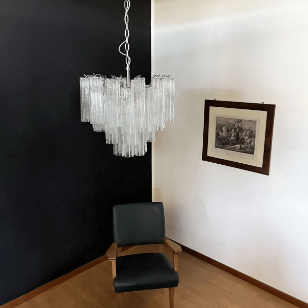 Люстра Murano Tubes — люстри дизайнерські, колір сірий і білий, з матеріалу  метал, скло, стиль сучасний