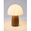 Настільна лампа Myco Mushroom — колір горіха і білий, з матеріалу метал, папір, стиль модерн