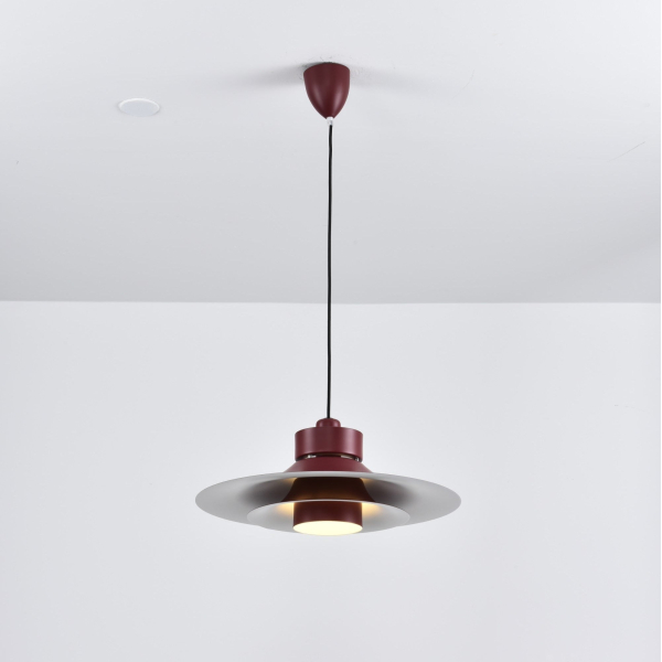 Підвісний світильник Nero Eclipse — колір чорний і червоний, з матеріалу метал, стиль модерн