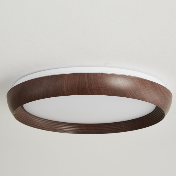 Потолочный светильник Novera Grain Ring — цвет ореха і белый, из материала метал, акрил, стиль модерн
